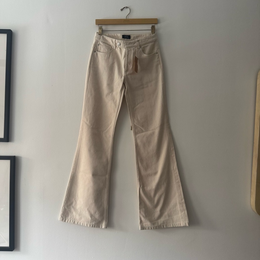 APC Cream Flared Jeans